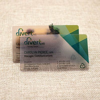 PVC Transparent Business Cards 