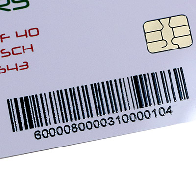 ISSI 4442 Contact Smart Card With Barcode