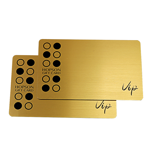 Brushed Gold RFID Access Control Cards 