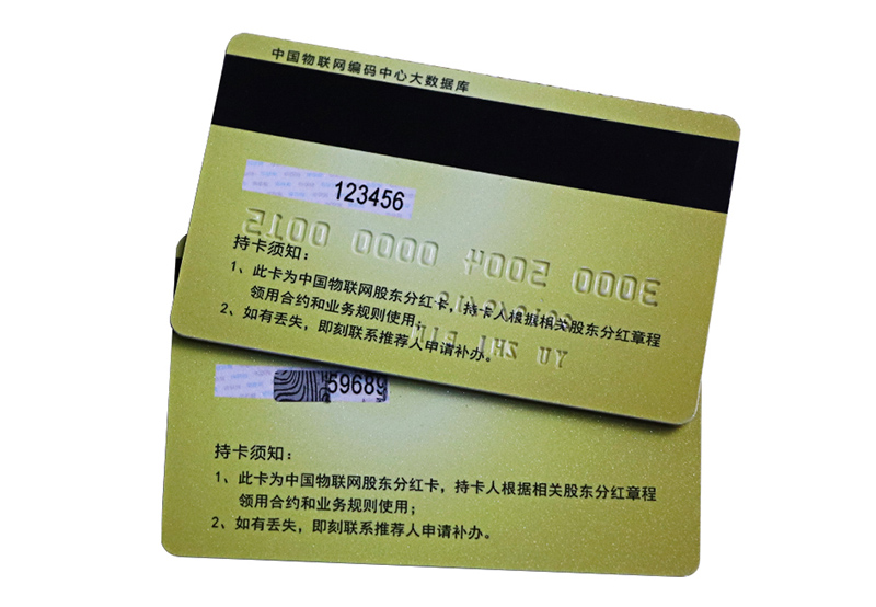 Plastic PVC RFID Magnetic Stripe Card With Embossed Number For Hico/Loco Magnetic Card Encoder 