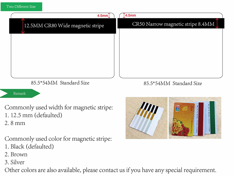 Plastic PVC RFID Magnetic Card For Payment 