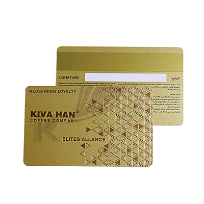 Luxurious RFID Colorful Gold Magnetic Stripe Card