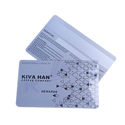 Silver Background Plastic Magnetic Card With Silver Foil