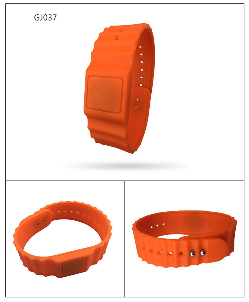 Adjustable RFID Rubber Wristbands For Payment 