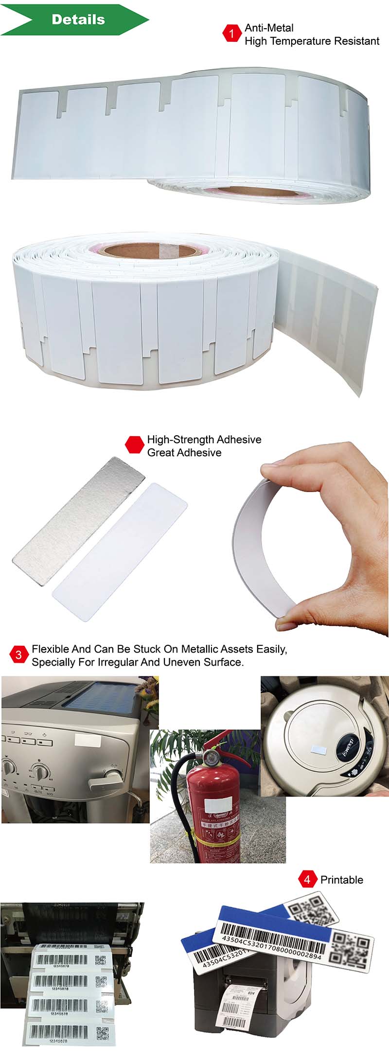 Printable RFID Anti Metal Tags For Tracking 