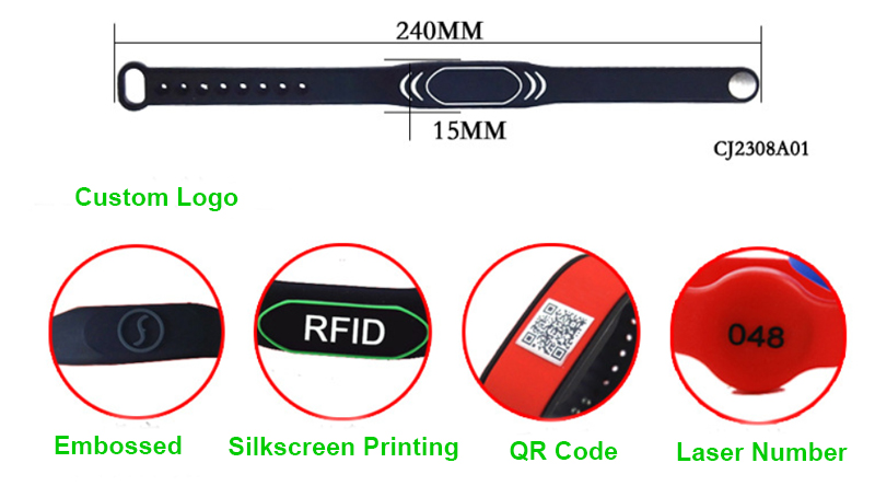 13.56MHz Silicone RFID Bands Manufacturer 