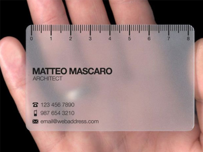 Matte Plastic Clear Name Cards