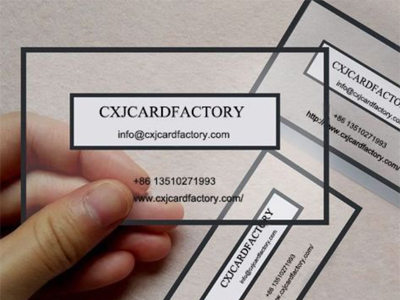 Glossy Transparent PVC Name Card