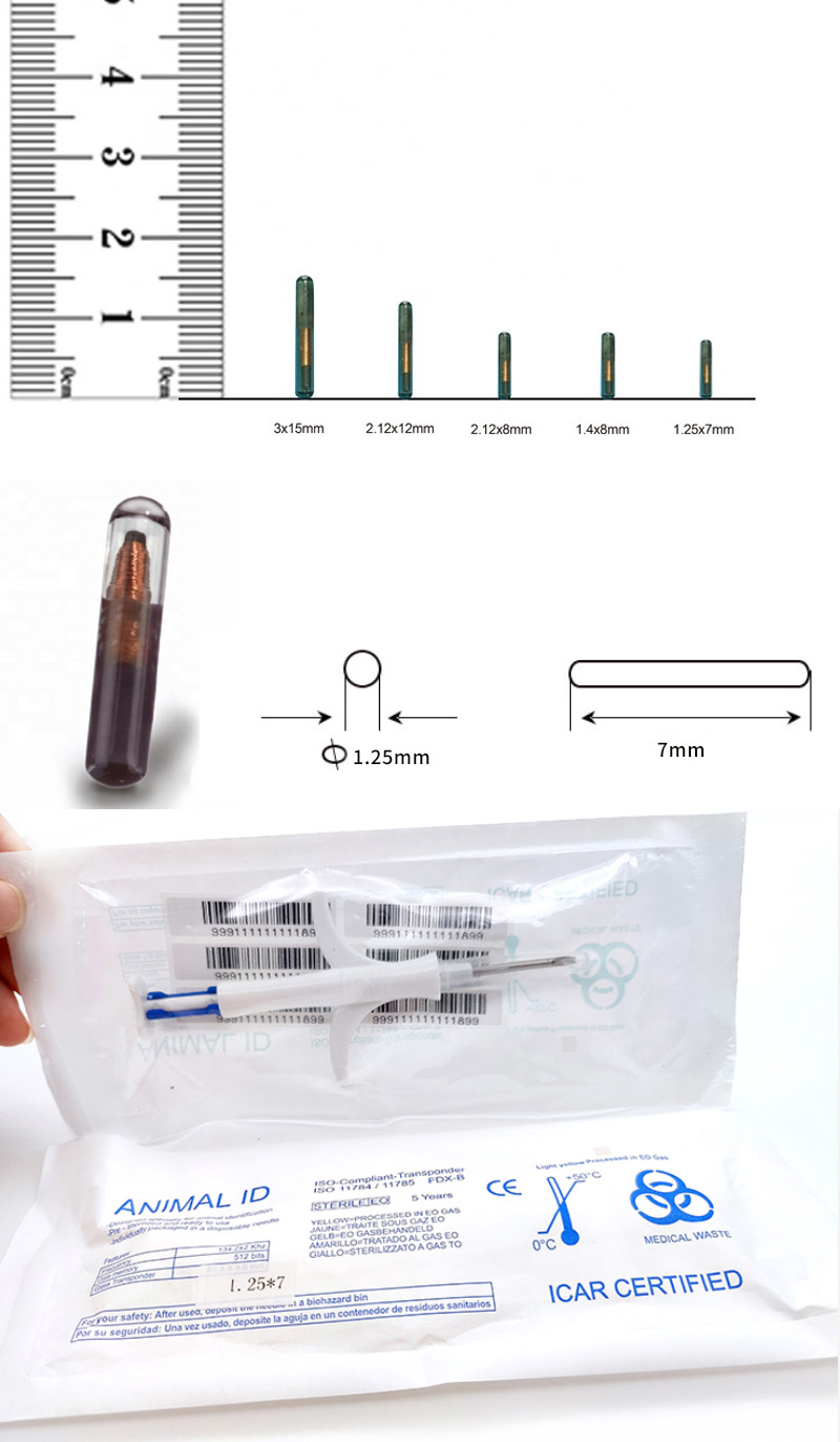 RFID Iso Transponder Microchip For Animal 