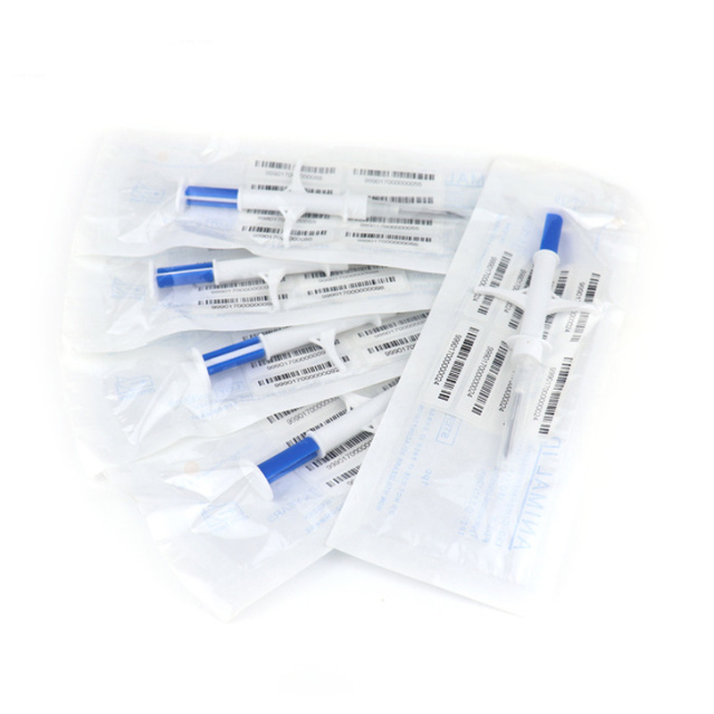 4.8 x 12 mm RFID Animal Microchip Tag with Sterile Syringe, ISO FDX-B for Pet and Animal ID
