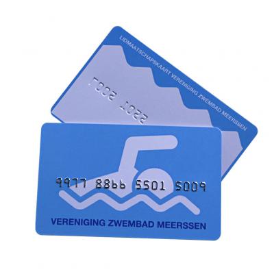 13.56MHz FM08 RFID Plastic Loyalty Cards With Embossed Numbering