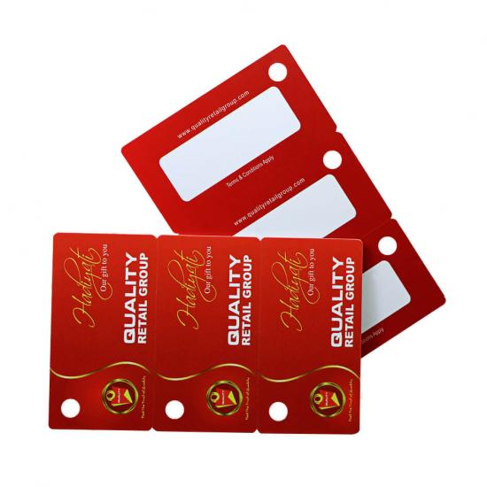 Custom Printable CR80 30Mil 3Up Breakaway Key Tag Cards Printable CR80 