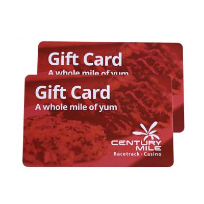 Credit Card Size Custom Printed Plastic Gift Cards