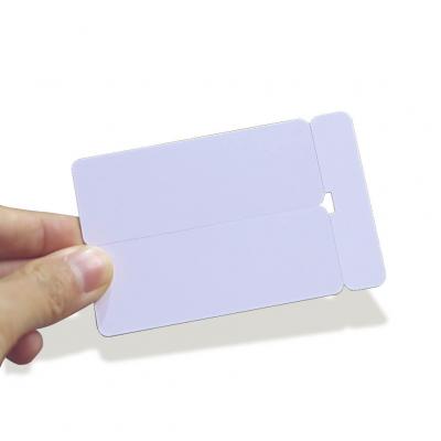 CR80 30 Mil 2-Up Key Tag PVC White Blank Cards