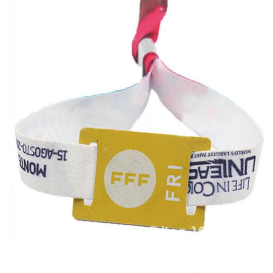 RFID Woven Fabric Wristbands and Bracelets For Events