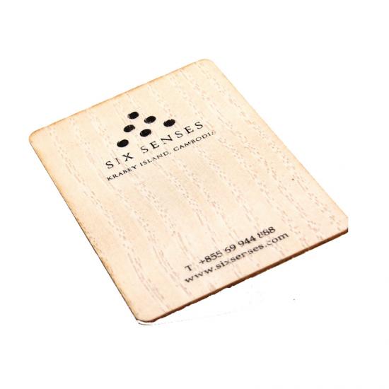 Silkscreen Printing Wood RFID NFC Cards For Access Control