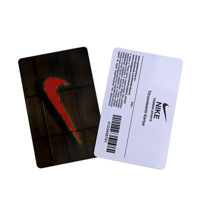 Plastic PVC Credit Card Size Nike Barcode Membership Cards