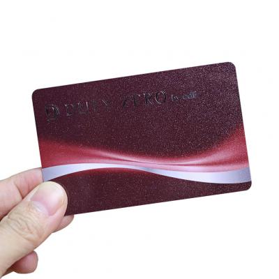 CR80 Plastic RFID IC Sparkly Card With Silver