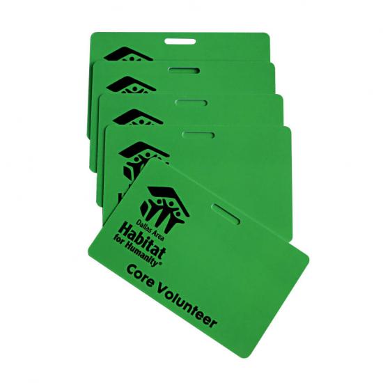 Full Printing Plastic Volunteer ID Cards With Hole