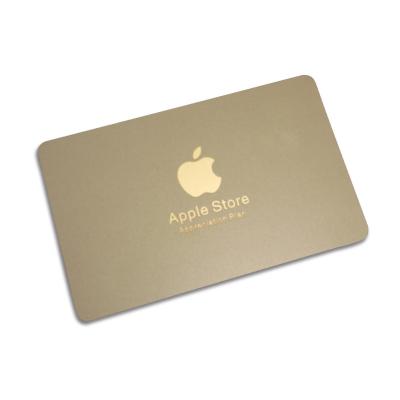 Metallic Gold Plastic Gold Foil Cards For Apple Store