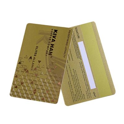 Luxurious RFID Colorful Gold Magnetic Stripe Card