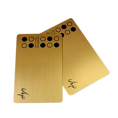 Brused Metalic Gold PVC RFID Smart Card