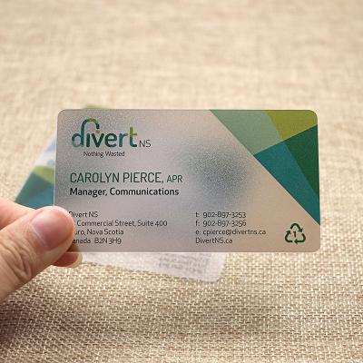 Clear Frosted Business Cards
