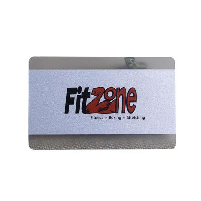 Custom Metallic Silver Plastic Translucent Name Cards