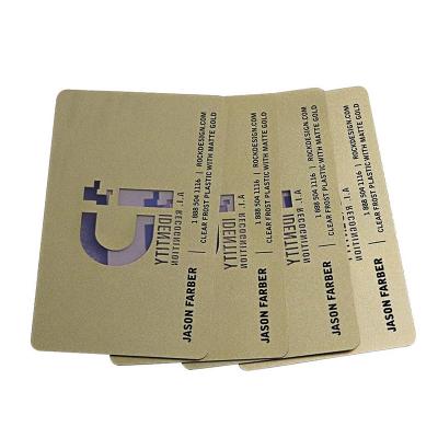 Metallic Background Translucent PVC Business Card Printing