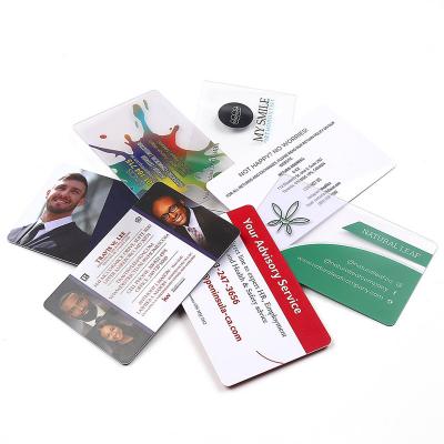 Free Sample Custom Logo Transparent PVC Business Cards