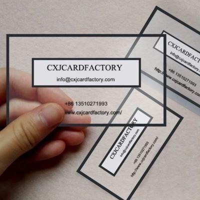 Glossy Transparent PVC Business Cards