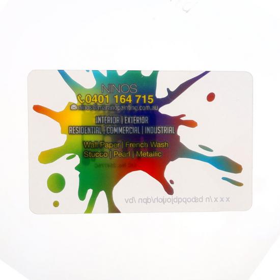 PVC Transparent Business Cards Gift Cards
