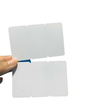 No Hole 3-Up Key Tag PVC Cards For Printing
